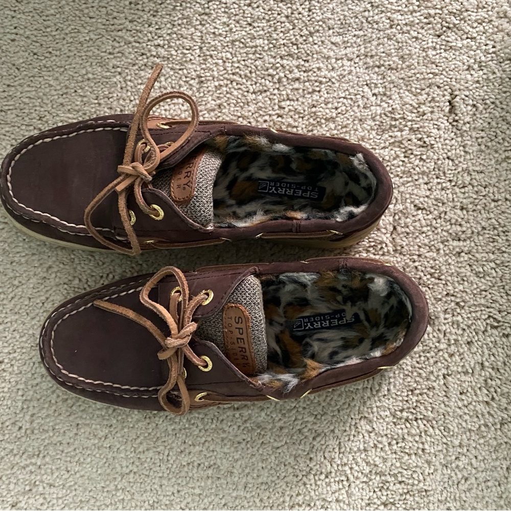 Sperry Brown Leather Boat Shoes